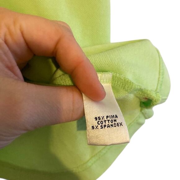Lily Pulitzer Lime Green Polo Preppy Golf Academia School Girl Front Button - Picture 4 of 7